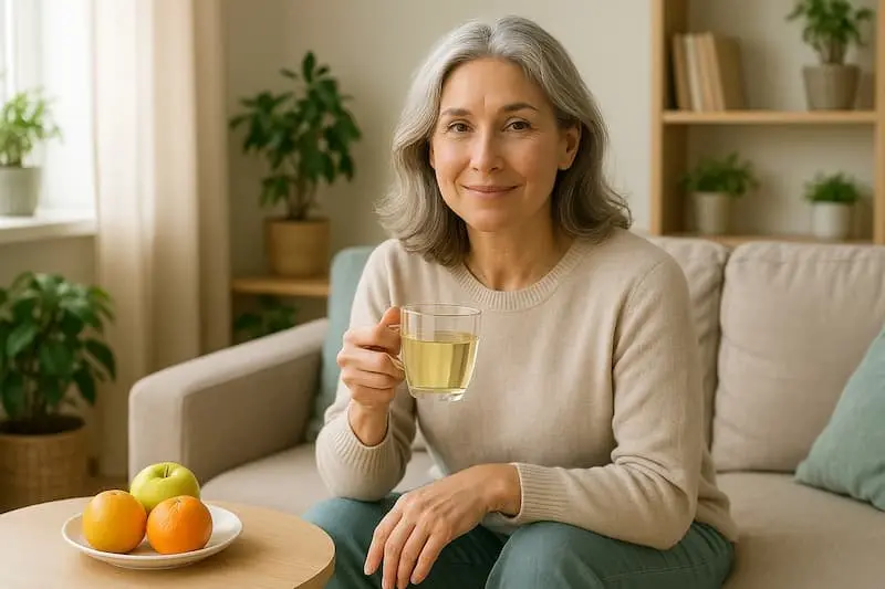 Donna over 50 attiva e sorridente: benessere in menopausa