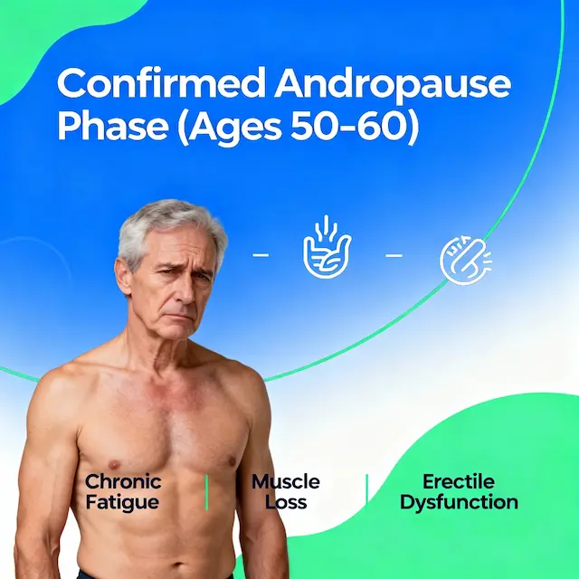 Immagine rappresentativa della fase conclamata dell'andropausa