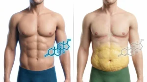 Il legame biologico tra calo del testosterone, perdita muscolare e accumulo di grasso viscerale.