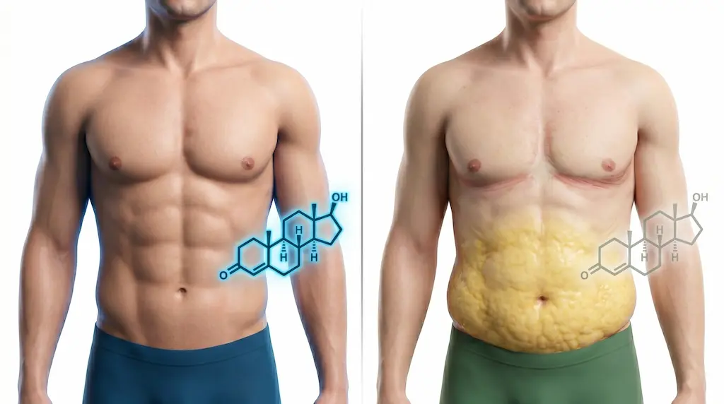 Impatto del calo di testosterone sulla composizione corporea in andropausa